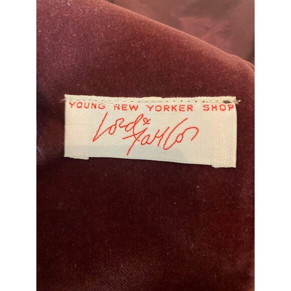 Vintage Lord & Taylor Burgundy Velvet Skirt Suit Set Small - Picture 6 of 16